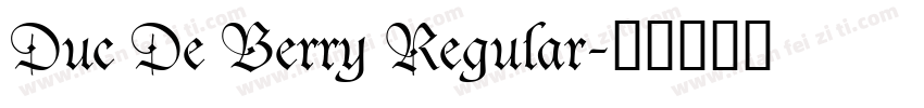 Duc De Berry Regular字体转换